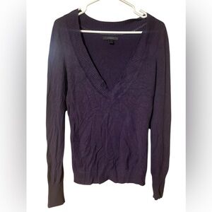 Vintage Express Deep V Neck Sweater  Women's Medium Purple Whimsigoth Punk Fairy